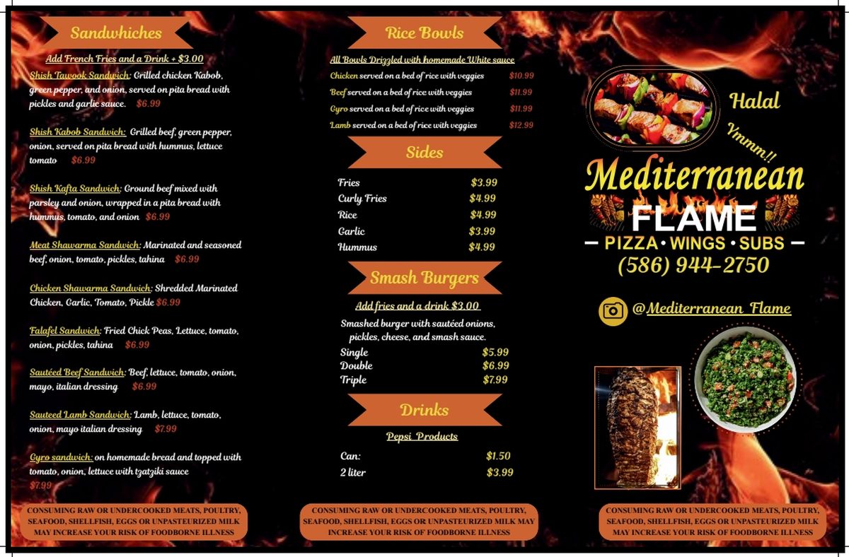 Menu board 1