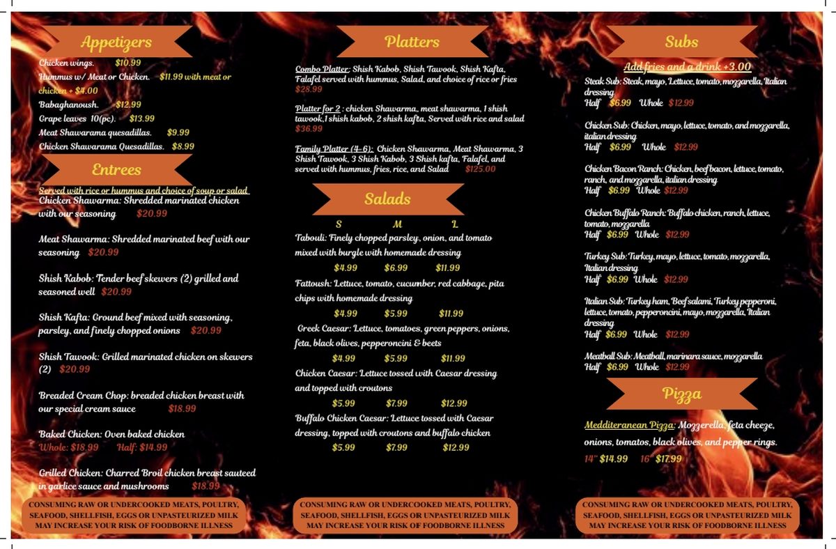 Menu board 2